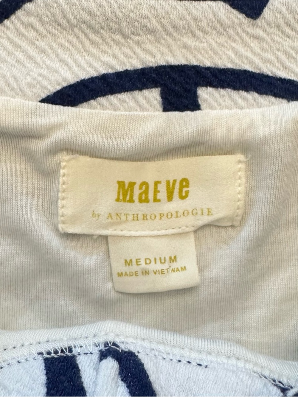 Anthropologie Maeve Puff Sleeve Top Blue White Floral Cottagecore Size M - Picture 4 of 8